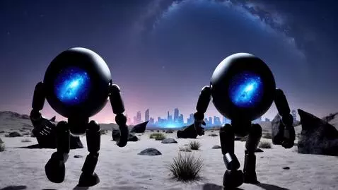AI Video from prompt: Alien emissaries arrive on Earth. They are advan