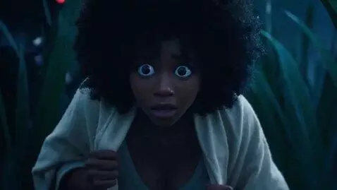 AI Video from prompt: phoenix anime 3d dark jungle big grass  girl wit