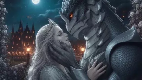AI Video from prompt: Bring this photo to life beauty and the dragon a