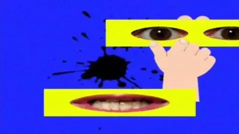 AI Video from prompt: No music, The purple static turns into blue back