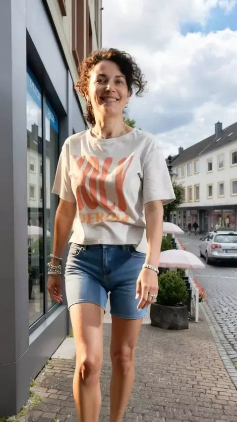 AI Video from prompt: A woman with an exact replica of the face in the