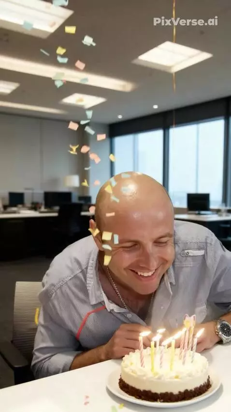 AI Video from prompt: A man with an exact copy of his face as in the p