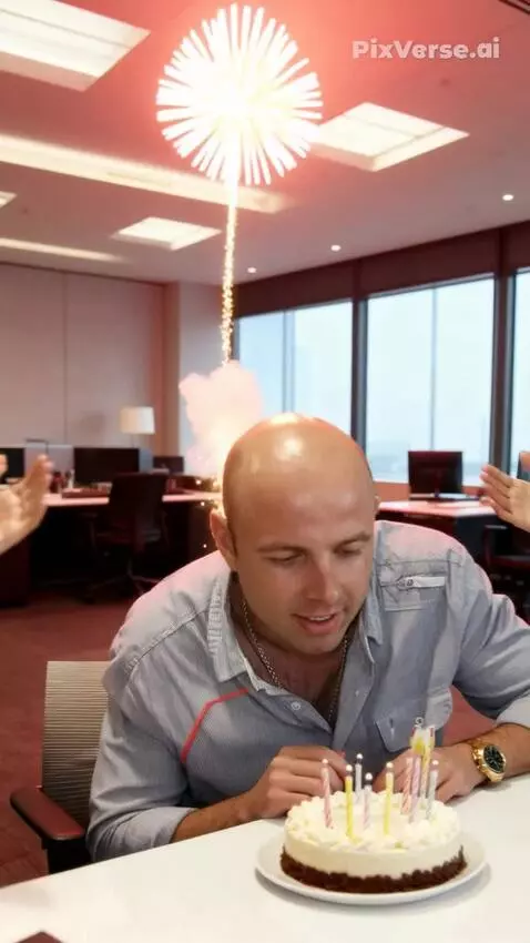 AI Video from prompt: A man with an exact copy of his face as in the p