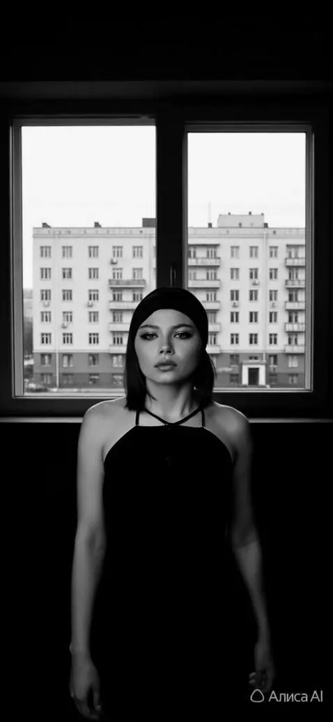 AI Video from prompt: Posing, walking around the room,