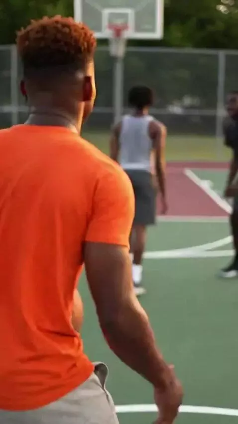 AI Video from prompt: A young slim muscular teenager black man with an