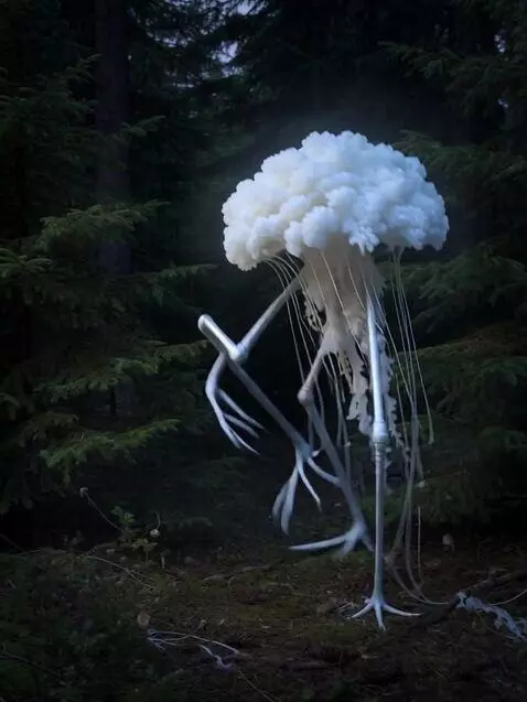 AI Video from prompt: Please create a video: The creature slowly walks