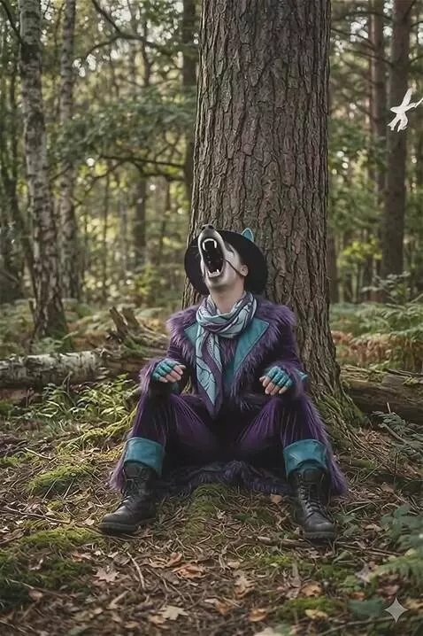 AI Video from prompt: *make him howling like a wolf*