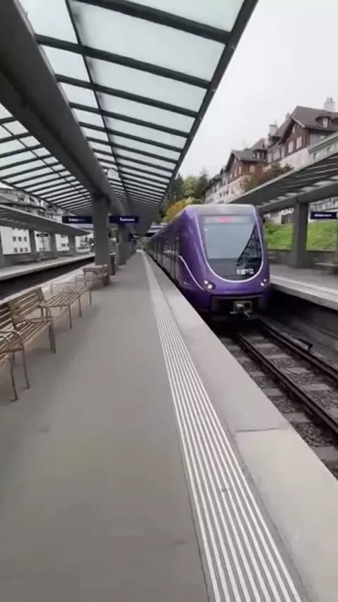 AI Video from prompt: In the first person. Walking along the platform 