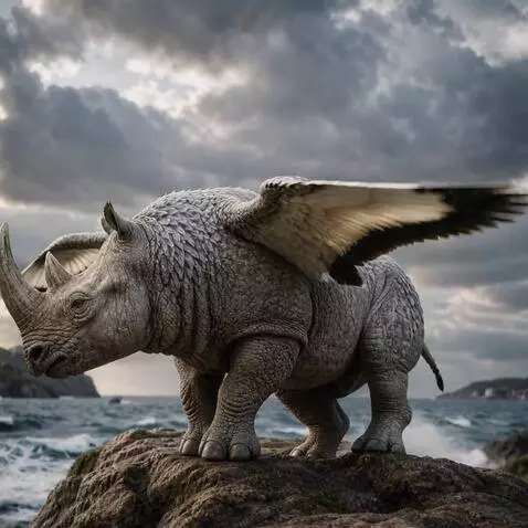AI Video from prompt: Hiperrealistic natural scene of a hybrid animal 