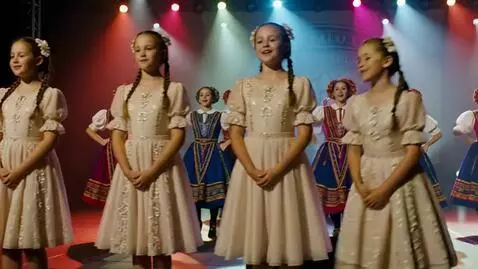 AI Video from prompt: "Cinematic cheerful video clip featuring childre
