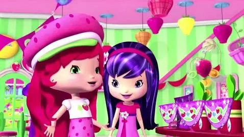 AI Video from prompt: Strawberry Shortcake and Cherry Jam are having a
