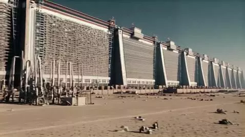 AI Video from prompt: Giant data center spanning 1 square mile and 20 