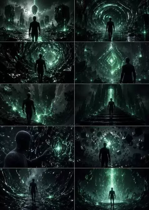 AI Video from prompt: Use the uploaded faceless black humanoid as the 