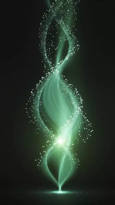 AI Video from prompt: highly detailed magical VFX of luminous green pa