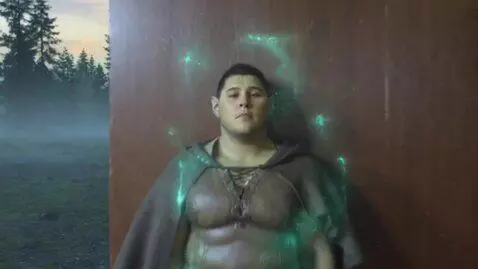 AI Video from prompt: Orc girl unbirth transformation into orc rebirth