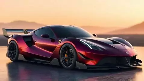 AI Video from prompt: A fusion between a ford mustang and a Ferrari fx