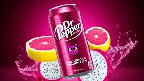AI Video from prompt: Dr Pepper Pink Lemon And Dragon Fruit Flavoured 