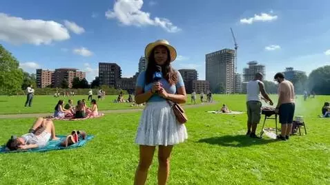 AI Video from prompt: change cloudy skies to clear blue sunny skies on