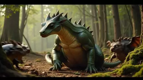 AI Video from prompt: A long video about a chubby female dragon being 