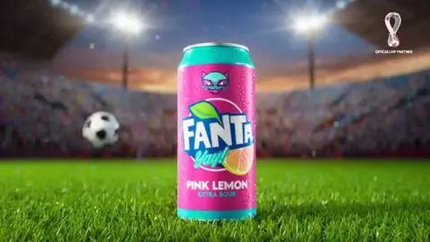 AI Video from prompt: Fanta Yay! Pink Lemon Extra Sour Comercial(Spons