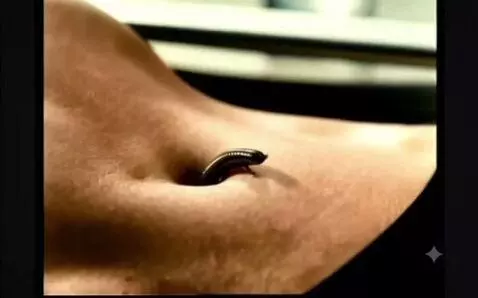 AI Video from prompt: Have leech gone inside her belly button