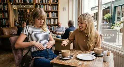 AI Video from prompt: Two blonde American women are eating. The woman 