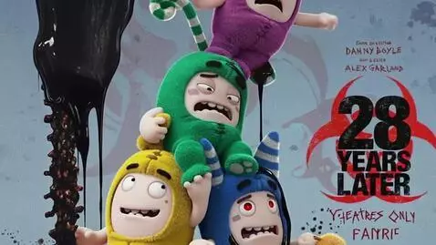AI Video from prompt: Oddbods 28 Years Later Kids Horror Movie Trailer