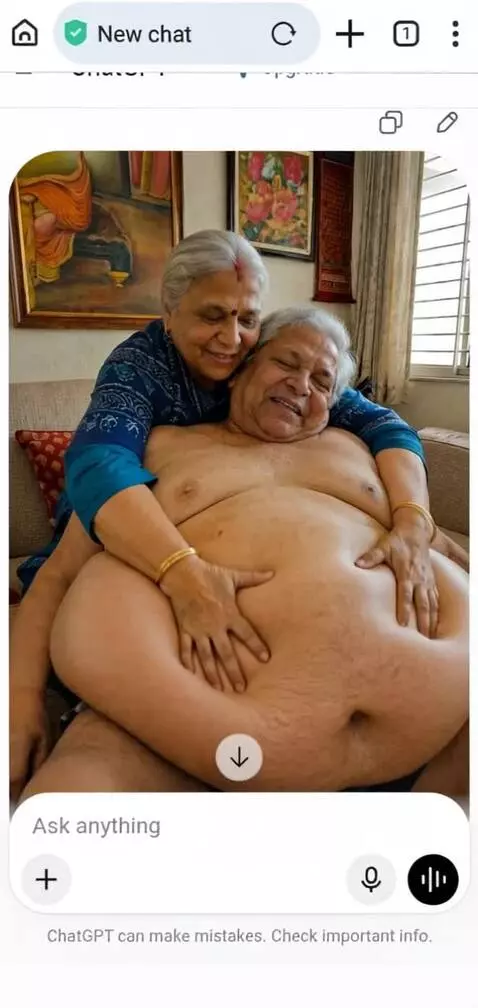 AI Video from prompt: Create a video where this lady is grabbing and p