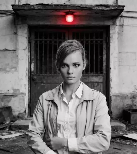 AI Video from prompt: the girl lowers her hands and walks forward. the