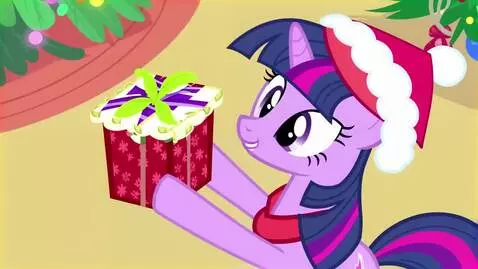 AI Video from prompt: Twilight Sparkle got a box of MSI Ms. Pac-Man Pl