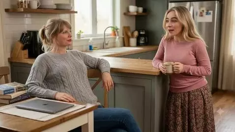 AI Video from prompt: Two American women are hanging out chatting in a