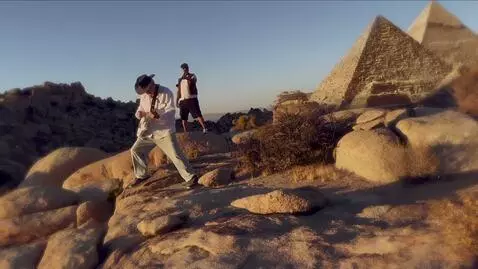 AI Video from prompt: animate these 2 musicians playing in front of th