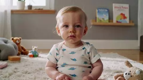 AI Video from prompt: Make a little baby say “r u mad brev ill chef u 