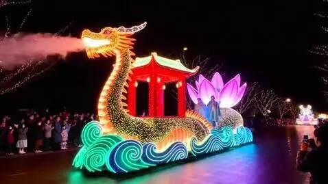 AI Video from prompt: Night Parade Float