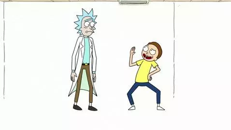 AI Video from prompt: Rick and Morty are dancing to the invisible man 