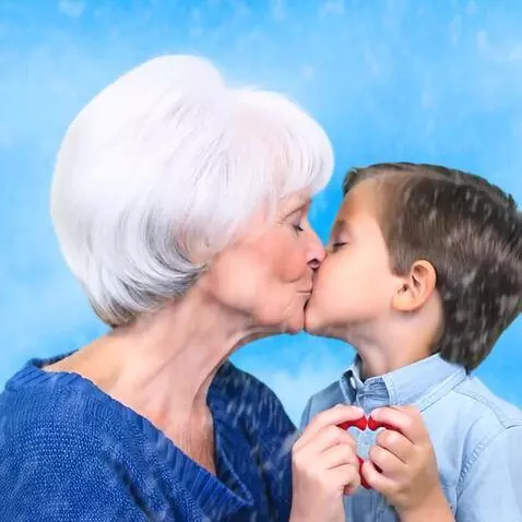 AI Video from prompt: a charming sixty-year-old snow queen with a shor