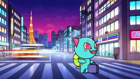 AI Video from prompt: Cat Goes To Tokyo, Japan And Goes To Japanese Co