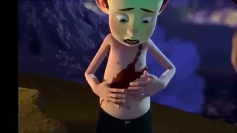 AI Video from prompt: The boy rubs and massages his beautiful belly in