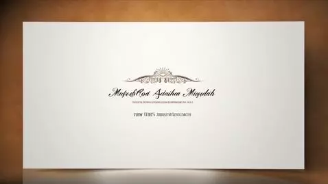AI Video from prompt: A blank white wedding invitation slowly appears.