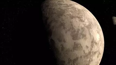 AI Video from prompt: Moon size spherical spaceship made to look natur