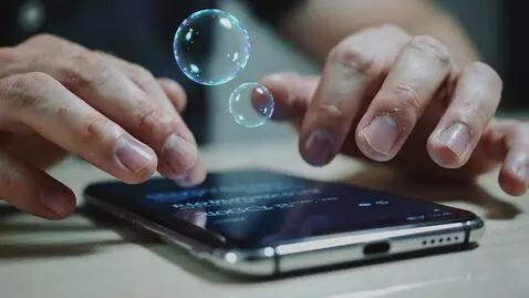AI Video from prompt: close-up of hands typing fast on a phone, autoco