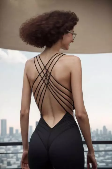 AI Video from prompt: The woman turns around and defiantly smiles and 