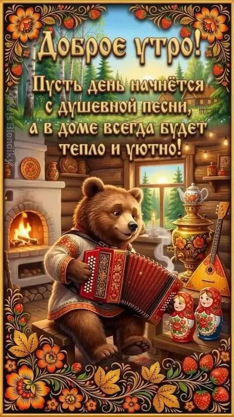 AI Video from prompt: The Bear is smiling and playing the accordion , 