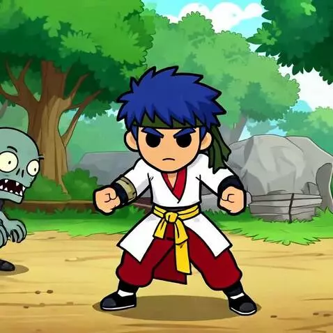 AI Video from prompt: Character is showing his swordfighting skills on
