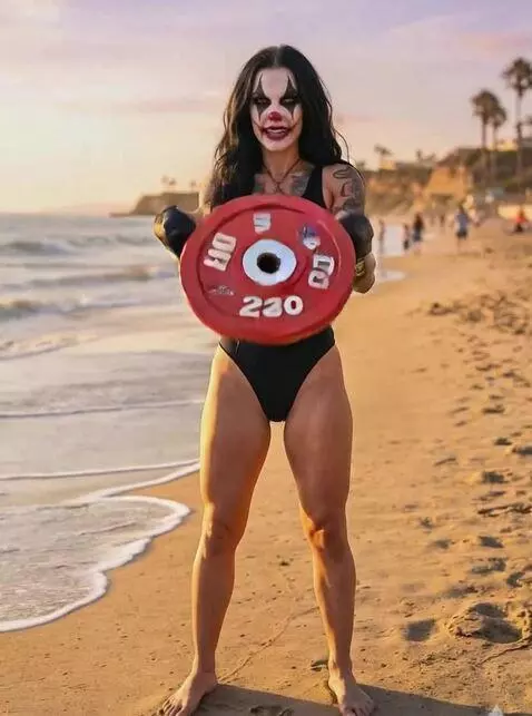 AI Video from prompt: *have her do 250 pound curls with wieghts*