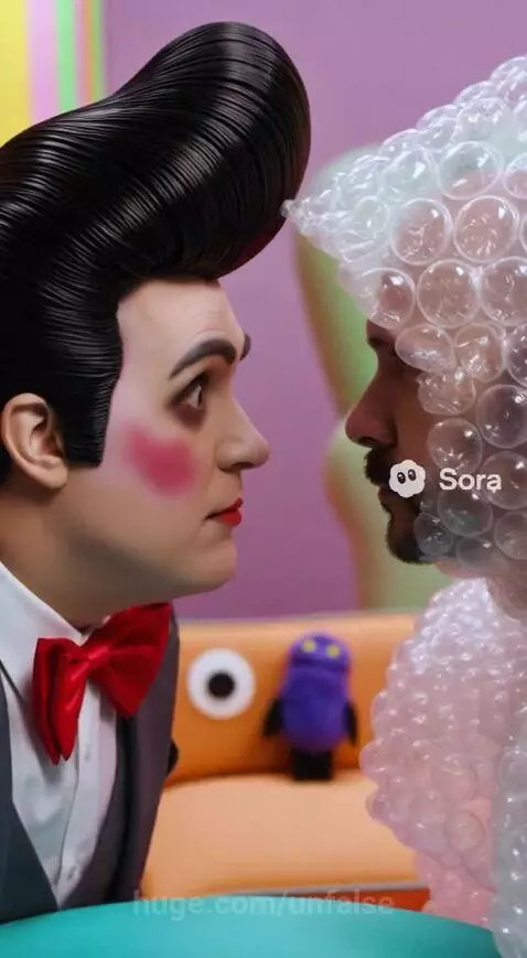 staring contest on marquitos show by unfalse