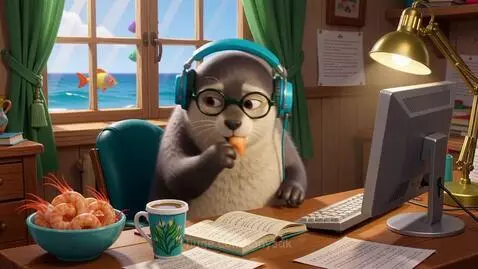 Meet the most focused programmer under the sea 🌊🦭👓 by tanyadk