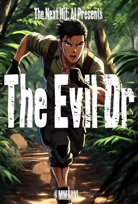 Evil scientist Dr. Dave laughing maniacally in a spaceship control room as Earth is destroyed by a blue beam.