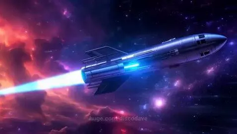 Rocket in Space by discodave