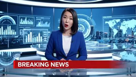 News anchor reporting on the Techno Viking fad and Byarg parties, with a reporter holding a spatula.
